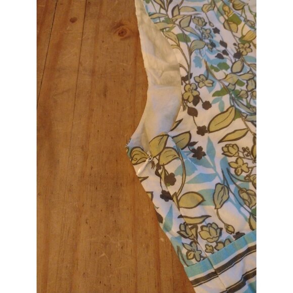 Ann Taylor LOFT Womens Petite Sleeveless V-Neck Floral Top 8P Green - Picture 8 of 11